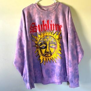 Urban Outfitters Sublime Purple Tie Dye Crewneck